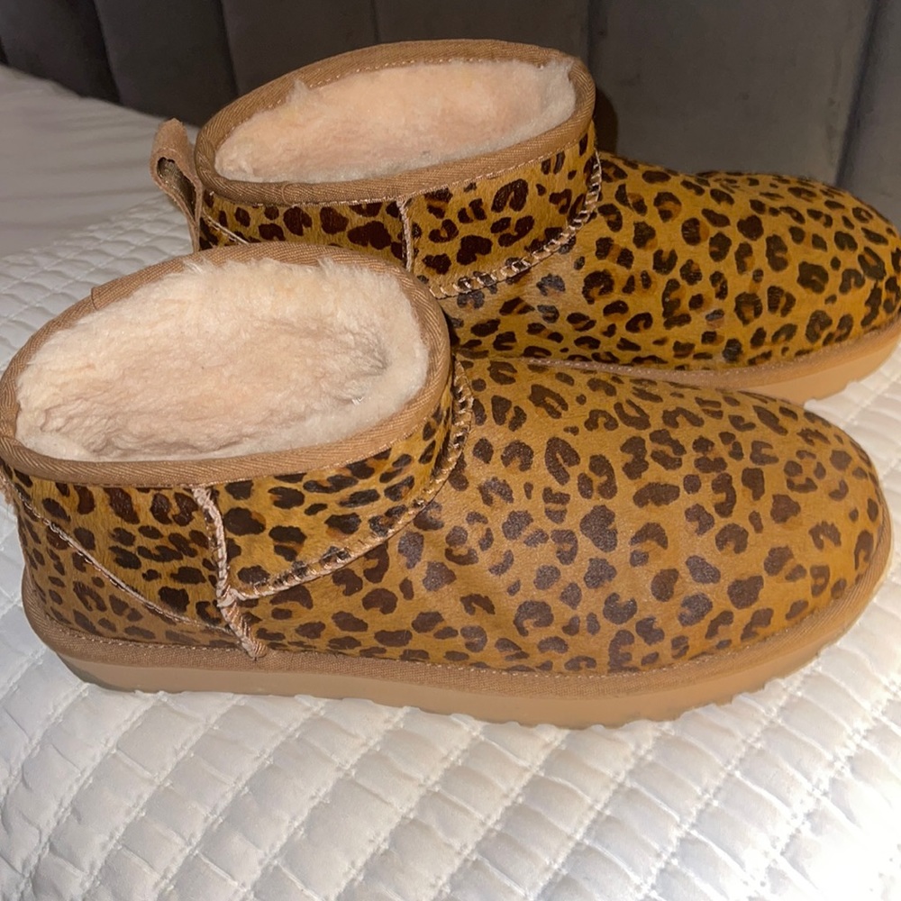UGGs… Leopard woman’s mini booties w/original box